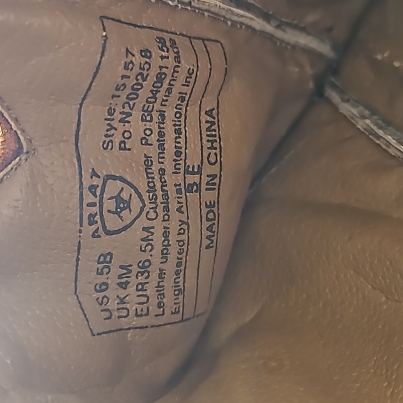 Ariat Womens Cowboy Boots Sz 6.5 - Picture 6 of 7